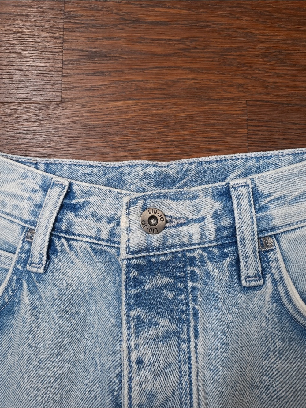 Liu Jo Light Blue Distressed Cargo Ankle Jeans Sz 29 - Picture 3 of 4